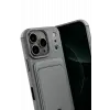 Newface Apple iPhone 17 Pro Max Kelvin Kartvizitli Silikon - Gri
