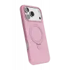 Newface Apple iPhone 17 Pro Max Regal Magsafe Standlı Kapak - Açık Pembe
