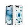 Newface Apple iPhone 7 Kılıf Daisy Simli Magsafe Kapak - Mavi