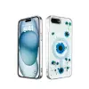 Newface Apple iPhone 7 Kılıf Daisy Simli Magsafe Kapak - Mavi