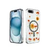 Newface Apple iPhone 7 Kılıf Daisy Simli Magsafe Kapak - Siyah