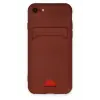 Newface Apple iPhone 7 Kılıf Kelvin Kartvizitli Silikon - Bordo