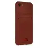 Newface Apple iPhone 7 Kılıf Kelvin Kartvizitli Silikon - Bordo
