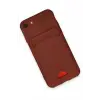 Newface Apple iPhone 7 Kılıf Kelvin Kartvizitli Silikon - Bordo