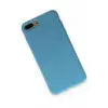Newface Apple iPhone 7 Plus Kılıf Nano içi Kadife Silikon - Mavi