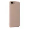 Newface Apple iPhone 7 Plus Kılıf Nano içi Kadife Silikon - Pudra