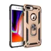 Newface Apple iPhone 7 Plus Kılıf Sofya Yüzüklü Silikon Kapak - Gold