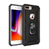 Newface Apple iPhone 7 Plus Kılıf Sofya Yüzüklü Silikon Kapak - Siyah