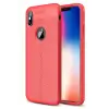 Newface Apple iPhone X Kılıf Auto Focus Kapak - Kırmızı