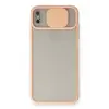 Newface Apple iPhone X Kılıf Palm Buzlu Kamera Sürgülü Silikon - Pembe