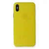 Newface Apple iPhone X Kılıf PP Ultra İnce Kapak - Sarı