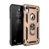 Newface Apple iPhone XR Kılıf Sofya Yüzüklü Silikon Kapak - Gold