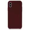 Newface Apple iPhone XS Max Kılıf Lansman Legant Silikon - Bordo