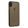 Newface Apple iPhone XS Max Kılıf Montreal Silikon Kapak - Siyah
