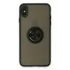 Newface Apple iPhone XS Max Kılıf Montreal Yüzüklü Silikon Kapak - Siyah