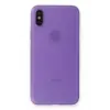 Newface Apple iPhone XS Max Kılıf PP Ultra İnce Kapak - Mor