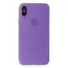 Newface Apple iPhone XS Max Kılıf PP Ultra İnce Kapak - Mor