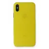 Newface Apple iPhone XS Max Kılıf PP Ultra İnce Kapak - Sarı