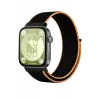 Newface Huawei Fit 4 Hasırlı Cırtcırtlı Kordon - Siyah-Turuncu