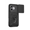 Newface Huawei Honor 600 Lite Pars Lens Yüzüklü Silikon - Siyah