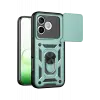 Newface Huawei Honor 600 Lite Pars Lens Yüzüklü Silikon - Yeşil