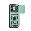 Newface Huawei Honor 600 Lite Pars Lens Yüzüklü Silikon - Yeşil