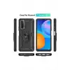 Newface Huawei P Smart 2021 Kılıf Sofya Yüzüklü Silikon Kapak - Siyah