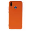 Newface Huawei P20 Lite Kılıf Nano içi Kadife Silikon - Turuncu