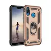 Newface Huawei P20 Lite Kılıf Sofya Yüzüklü Silikon Kapak - Gold
