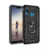 Newface Huawei P20 Lite Kılıf Sofya Yüzüklü Silikon Kapak - Siyah