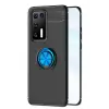 Newface Huawei P40 Kılıf Range Yüzüklü Silikon - Siyah-Mavi