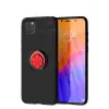 Newface Huawei Y5P Kılıf Range Yüzüklü Silikon - Siyah-Kırmızı