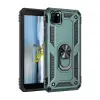 Newface Huawei Y5P Kılıf Sofya Yüzüklü Silikon Kapak - Yeşil
