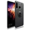 Newface Huawei Y6P Kılıf Range Yüzüklü Silikon - Siyah