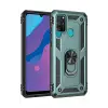 Newface Huawei Y6P Kılıf Sofya Yüzüklü Silikon Kapak - Yeşil