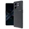 Newface İnfinix Smart 9 Kılıf Auto Focus Karbon Kapak - Siyah