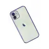 Newface Apple iPhone 11 Kılıf Razer Lensli Silikon - Mor