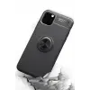 Newface iPhone 11 Pro Kılıf Range Yüzüklü Silikon - Siyah-Kırmızı