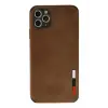 Newface Apple iPhone 11 Pro Max Kılıf Loop Deri Silikon - Kahverengi