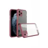 Newface iPhone 11 Pro Max Kılıf Miami Şeffaf Silikon - Fuşya