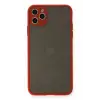 Newface Apple iPhone 11 Pro Max Kılıf Montreal Silikon Kapak - Kırmızı