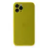 Newface iPhone 11 Pro Max Kılıf PP Ultra İnce Kapak - Sarı