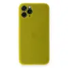 Newface iPhone 11 Pro Max Kılıf PP Ultra İnce Kapak - Sarı
