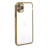 Newface Apple iPhone 11 Pro Max Kılıf Razer Lensli Silikon - Gold