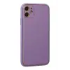 Newface iPhone 12 Kılıf Coco Deri Silikon Kapak - Lila