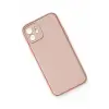 Newface iPhone 12 Kılıf Coco Deri Silikon Kapak - Pembe
