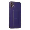 Newface Apple iPhone 12 Kılıf Coco Deri Standlı Kapak - Mor