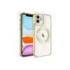 Newface iPhone 12 Kılıf Kross Magneticsafe Kapak - Gold