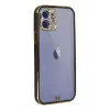 Newface iPhone 12 Kılıf Liva Taşlı Silikon - Siyah