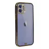 Newface Apple iPhone 12 Kılıf Liva Taşlı Silikon - Siyah